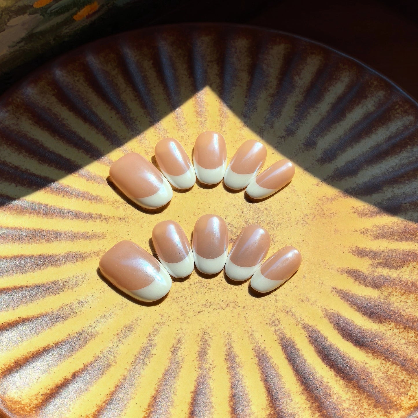 Hailey-style white French tips
