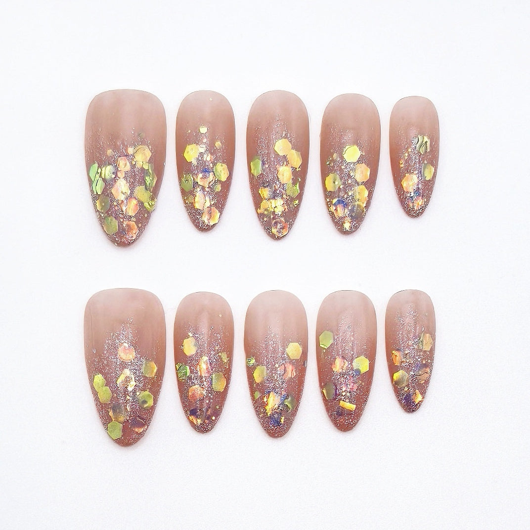 Nude with sequins