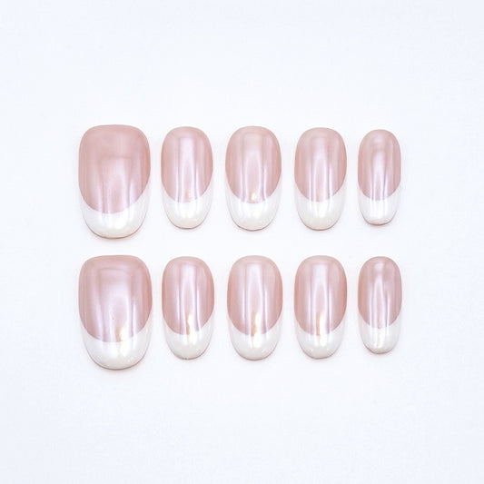 Hailey-style white French tips