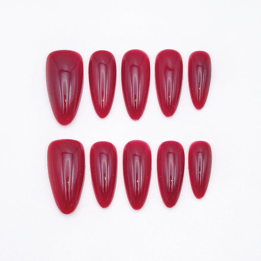 Custom-blended red with fine shimmer