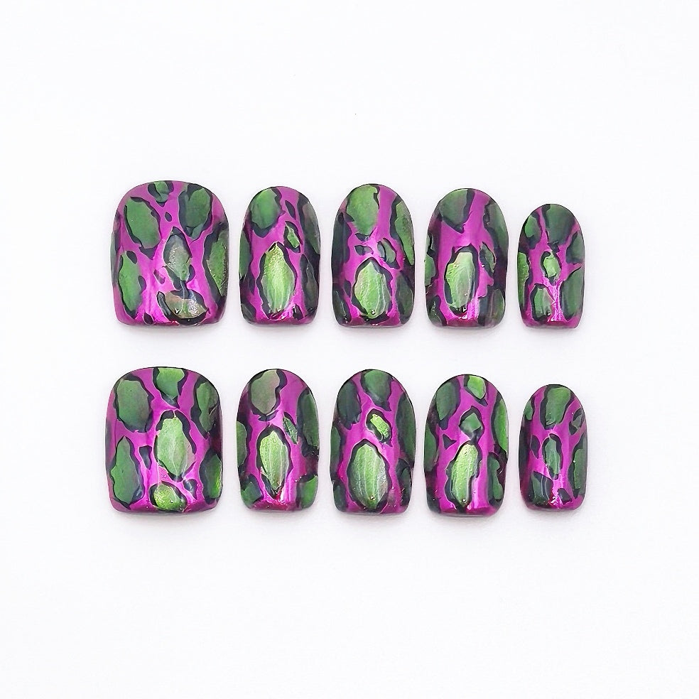 Pink-Green Leopard