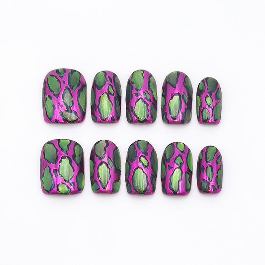 Pink-Green Leopard