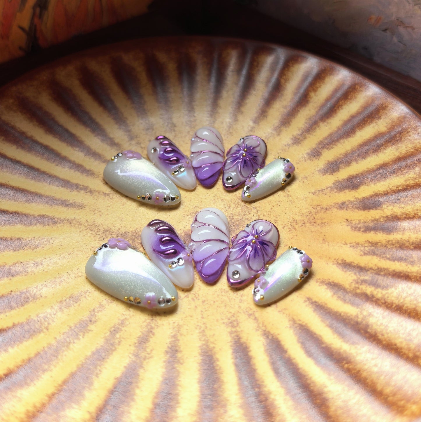 Lavender Butterfly Mist Press-On Nails