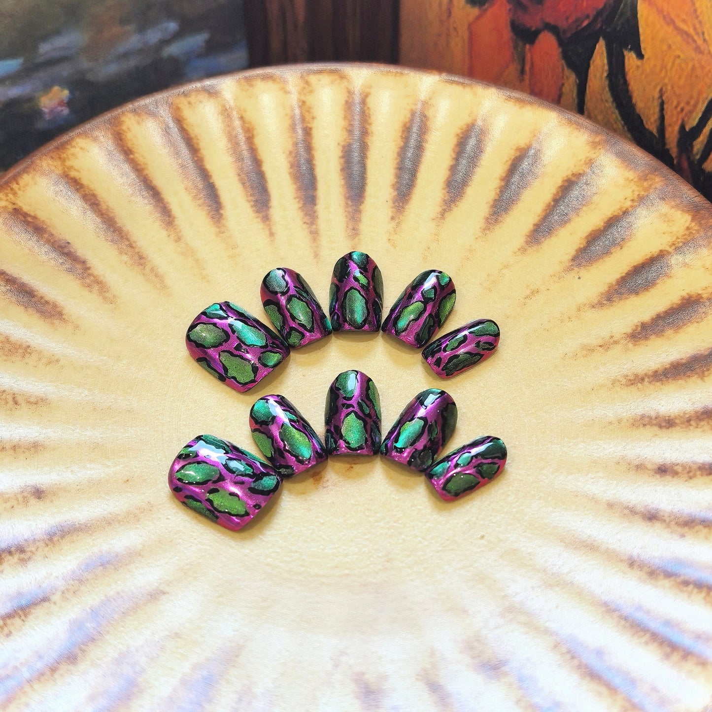 Pink-Green Leopard